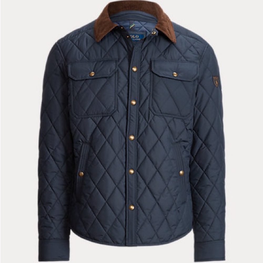 Polo Ralph Lauren Men's Brentford Insulated Quilted Shirt Jacket College xxl - Picture 2 of 10